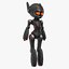 3D cute robot black