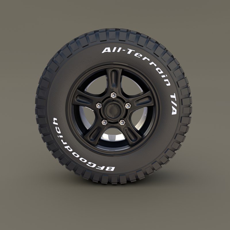 Offroad wheel goodrich tire model TurboSquid 1283632