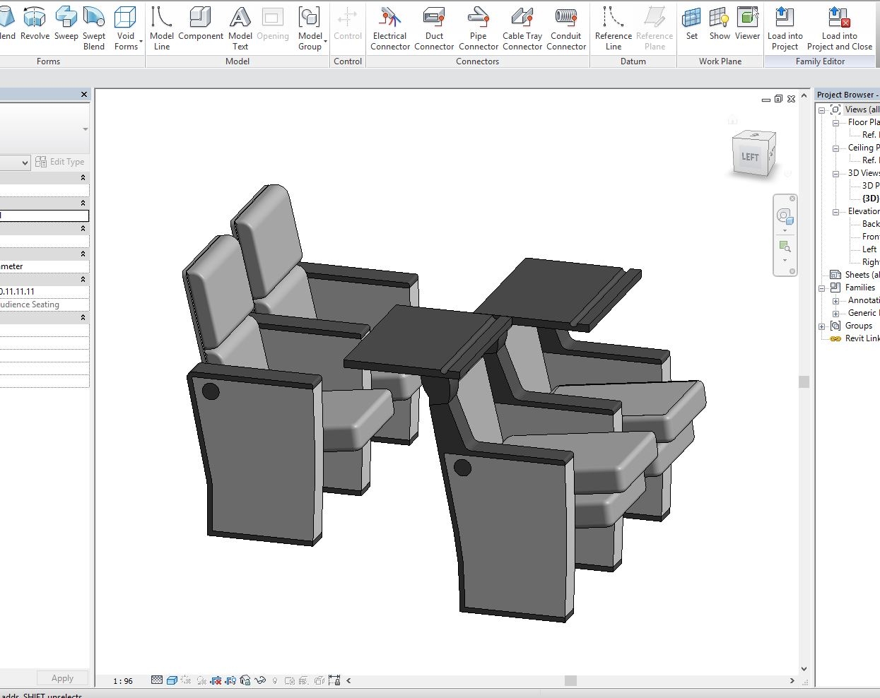 Revit Auditorium Chair 3d Model Turbosquid 1283816