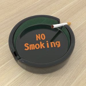 ashtray cigarette smoking 3D model