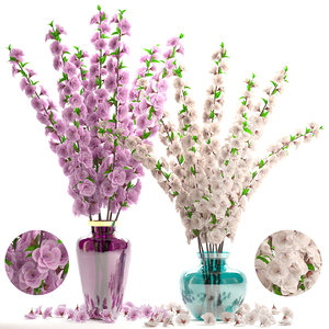 sakura bouquet vase 3D model