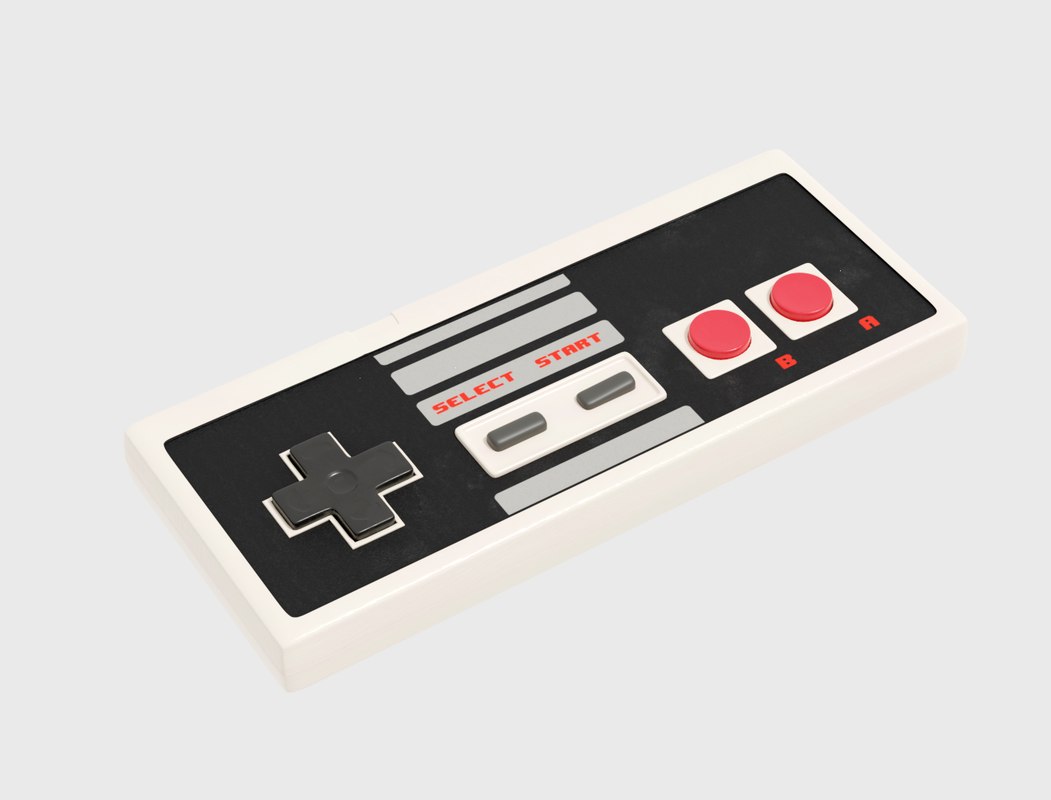 3D controller nes model TurboSquid 1284436