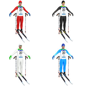 pack cross country skier 3D