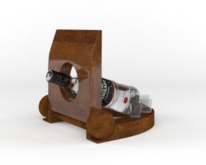 russian standart vodka bottle 3D model