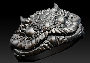 3D lizard ring model