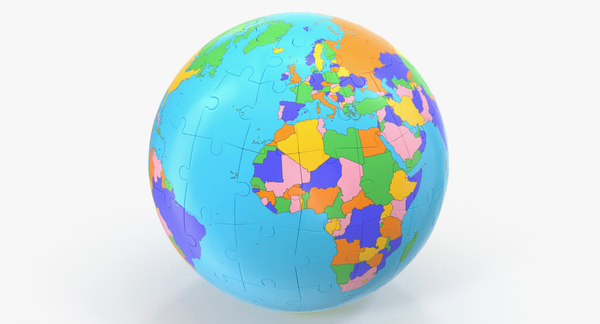 3d Globe Puzzle Turbosquid 1284691