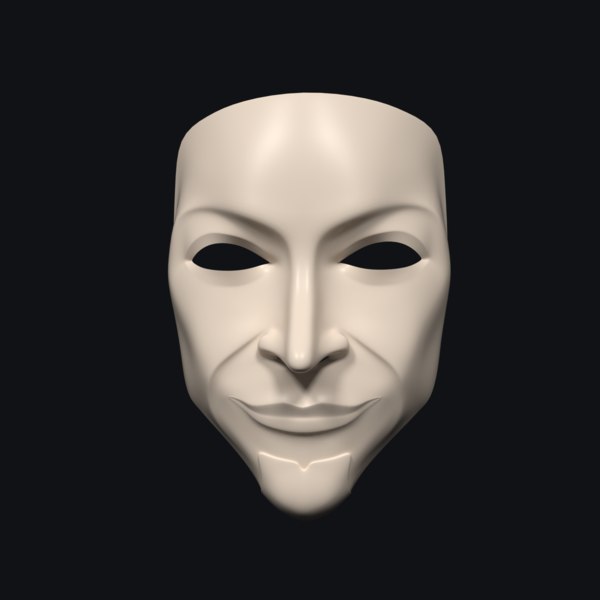 3d model anonymous mask