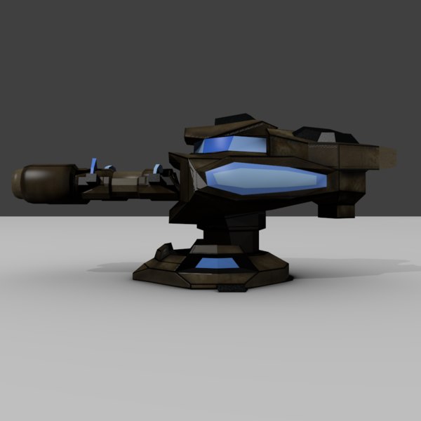 Sci-fi cannon 3D model - TurboSquid 1284819