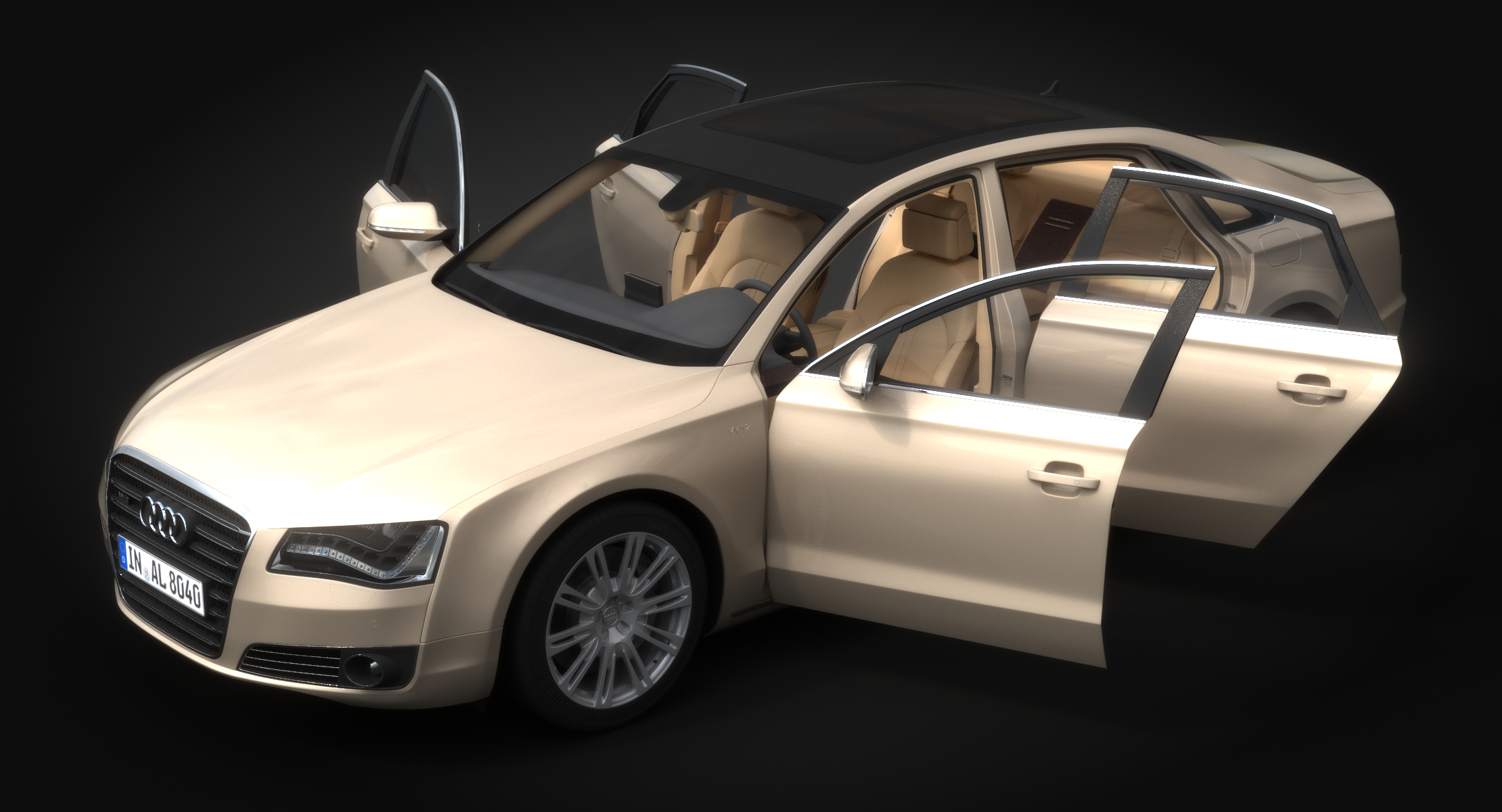 3d Model Audi A8 L W12 Turbosquid 1284866