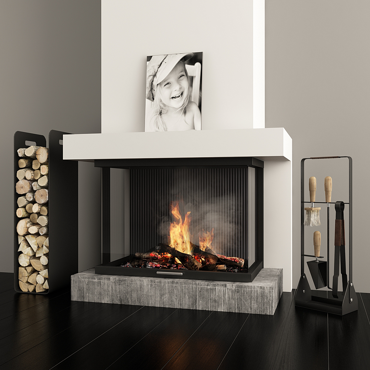 3d Gas Fireplace Turbosquid 1284870