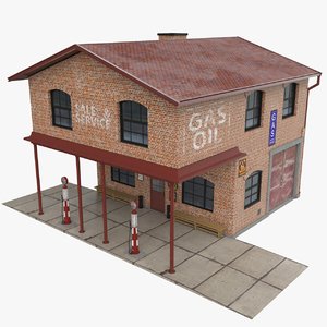 gas station 3D