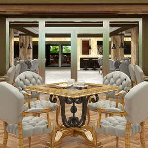 restaurant interior 04 3D model