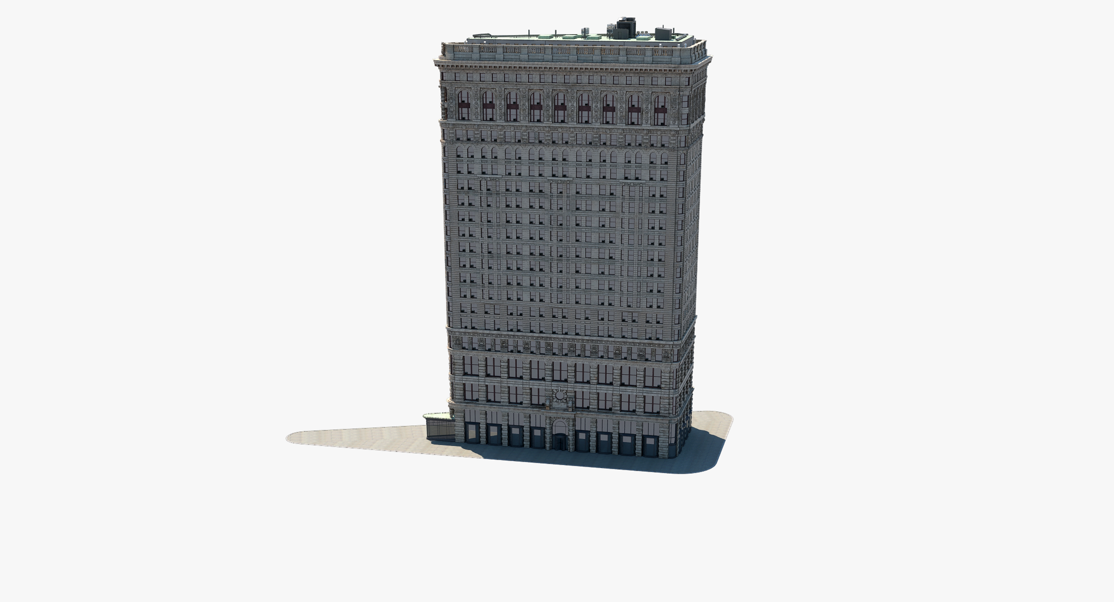 3D flatiron building architecture model - TurboSquid 1285320