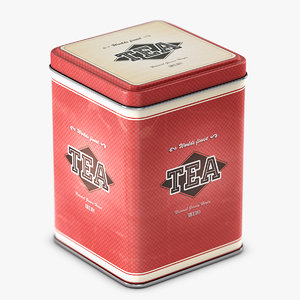 tea tin container decor model