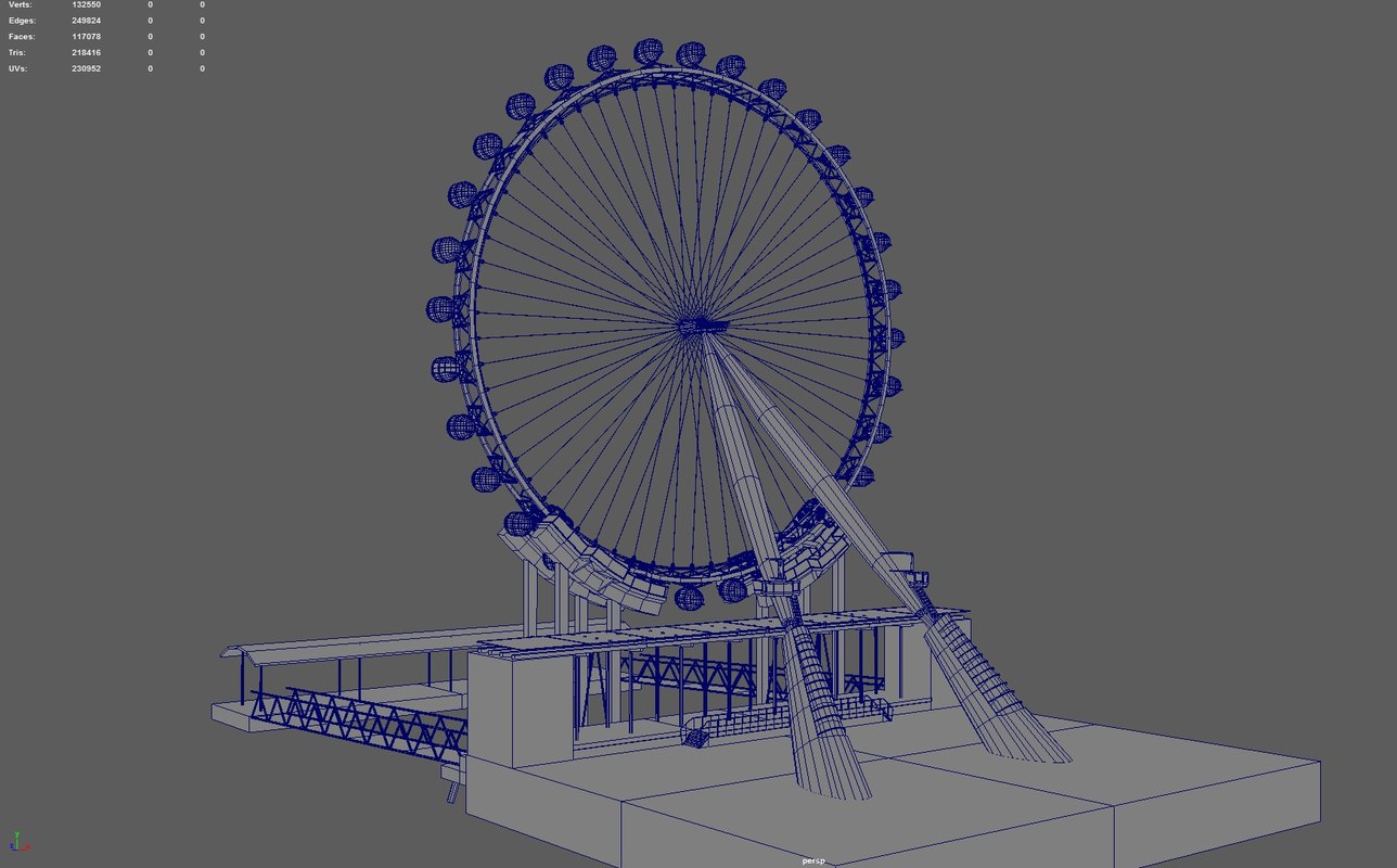 London eye 3D model TurboSquid 1285449