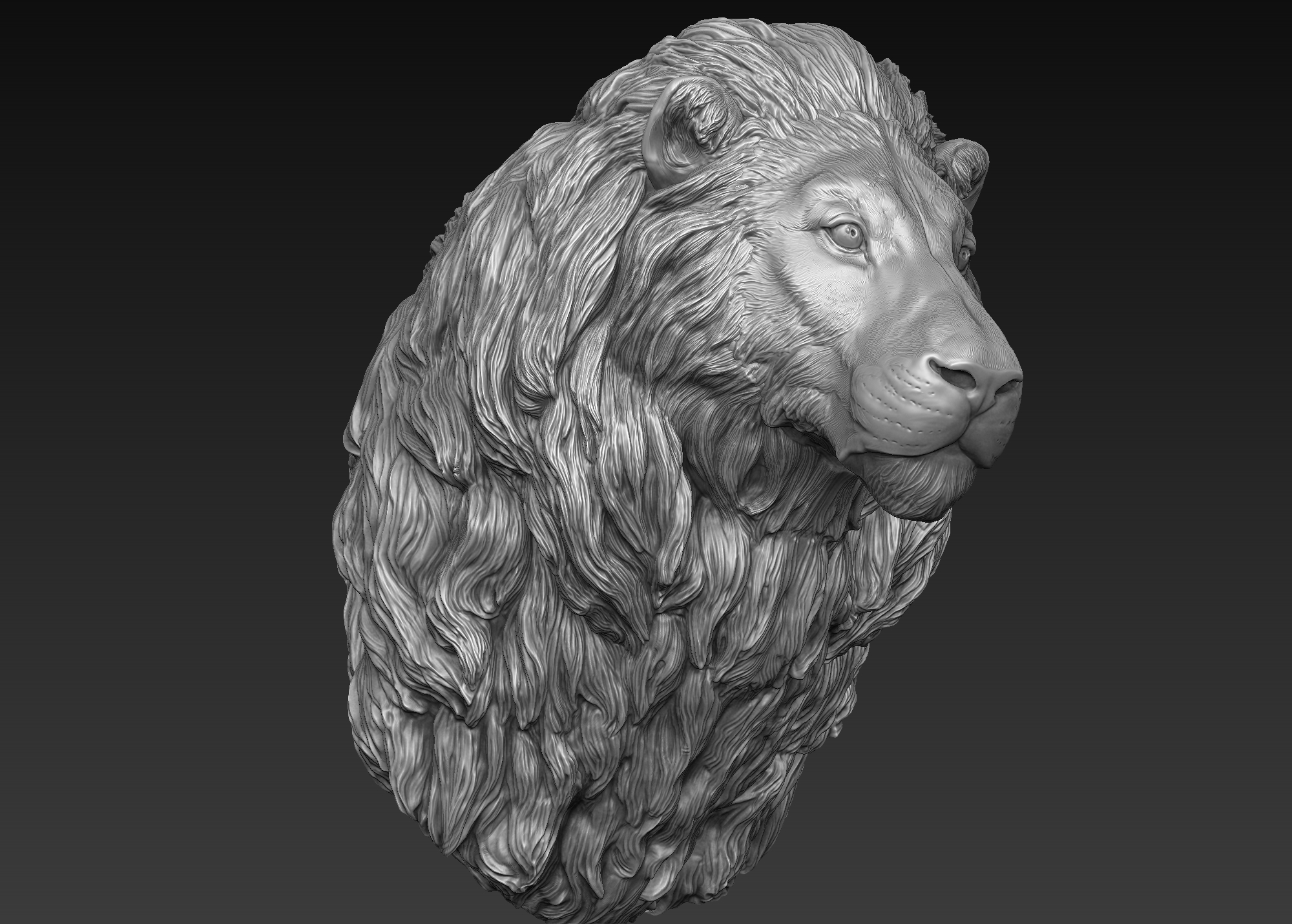 Lion head realistic 3D model - TurboSquid 1285492