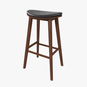 3D 1 bar stool model