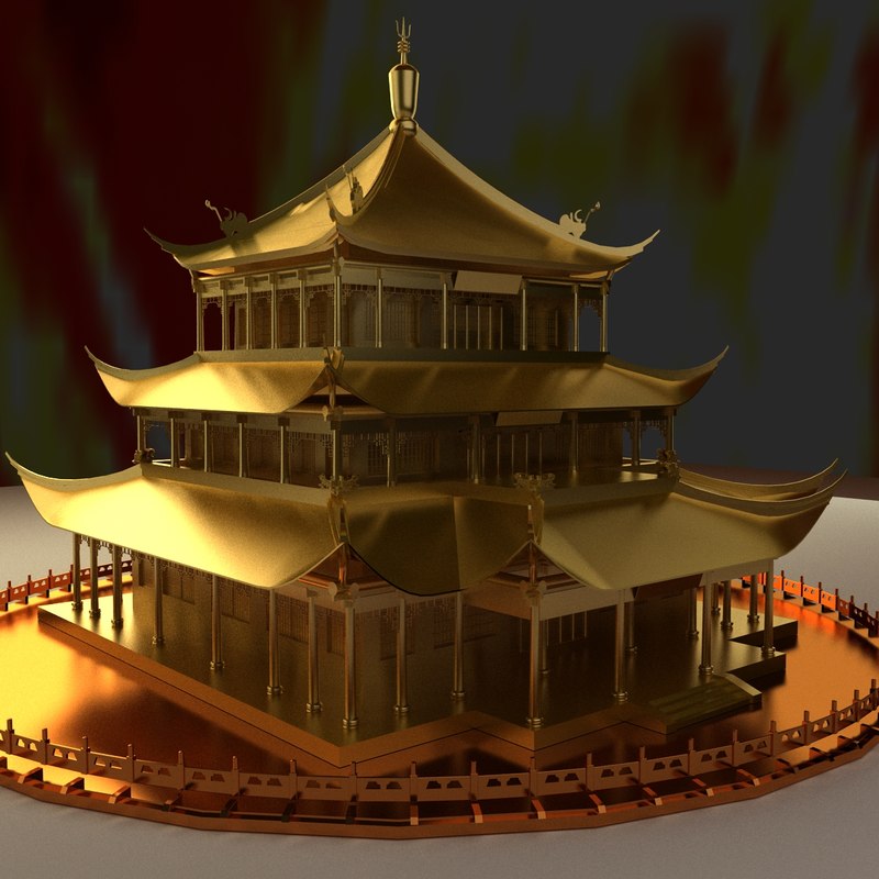 Chinese house 3D model TurboSquid 1285661