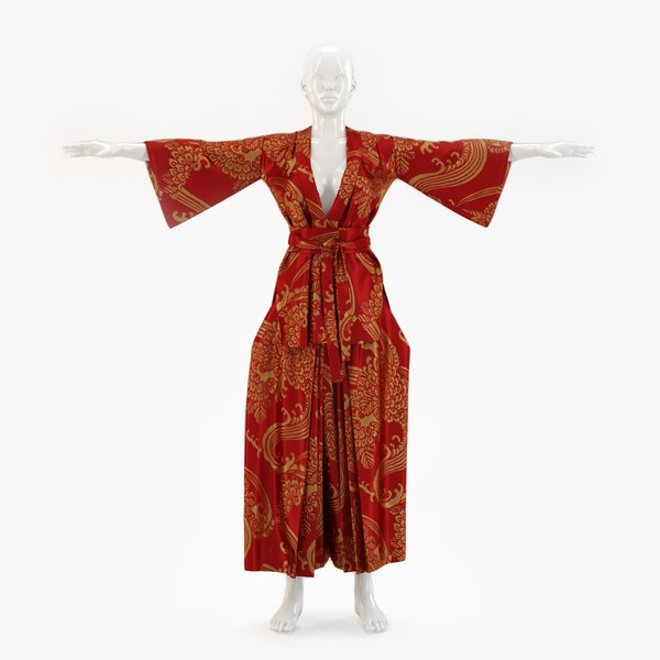 kimono hakama 3D model