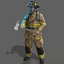 3D firefighter aluminized unreal model