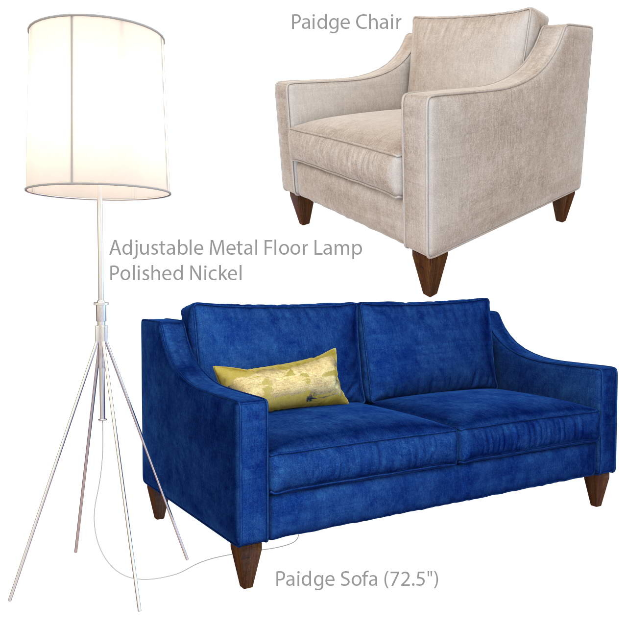 3d Paidge Sofa Chair Adjustable Turbosquid 1285995