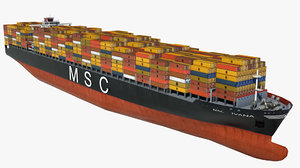 3D container ship msc ivana