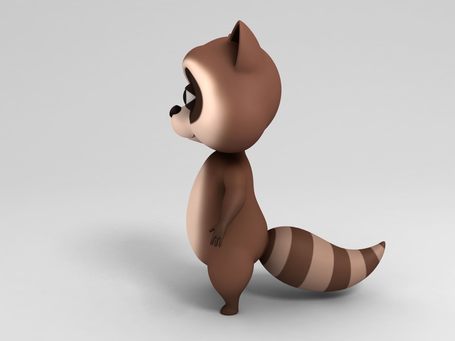 3d Model Raccoon Cartoon Turbosquid 1286074