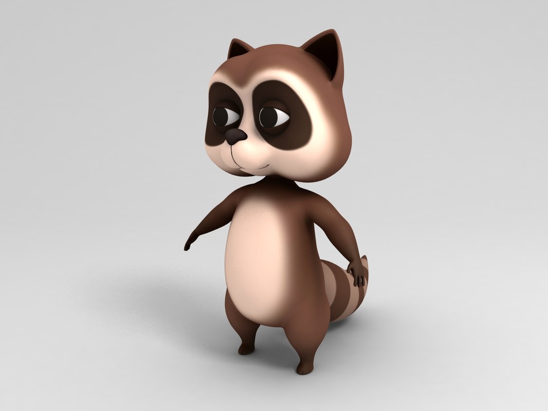 Raccoon 3D Cute Image