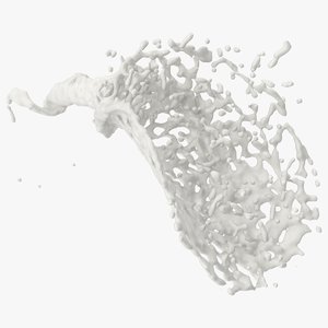 3D milk splash model