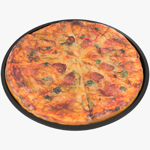 3D pbr pizza 8k