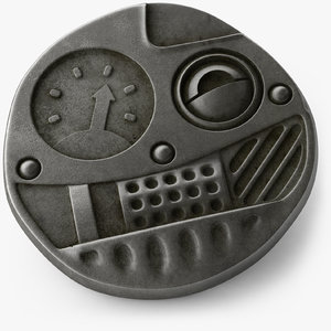 steampunk button model