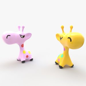 little giraffe toys 3D model