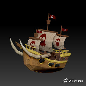 3D model pirate ship