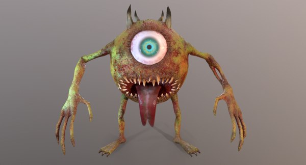 Mike wazowski scary model - TurboSquid 1286761