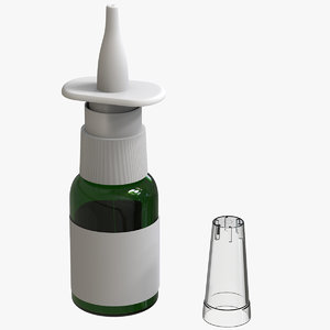 3D medical spray bottle model