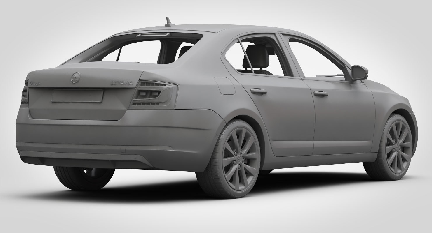 3d model skoda auto octavia car - turbosquid 1286779