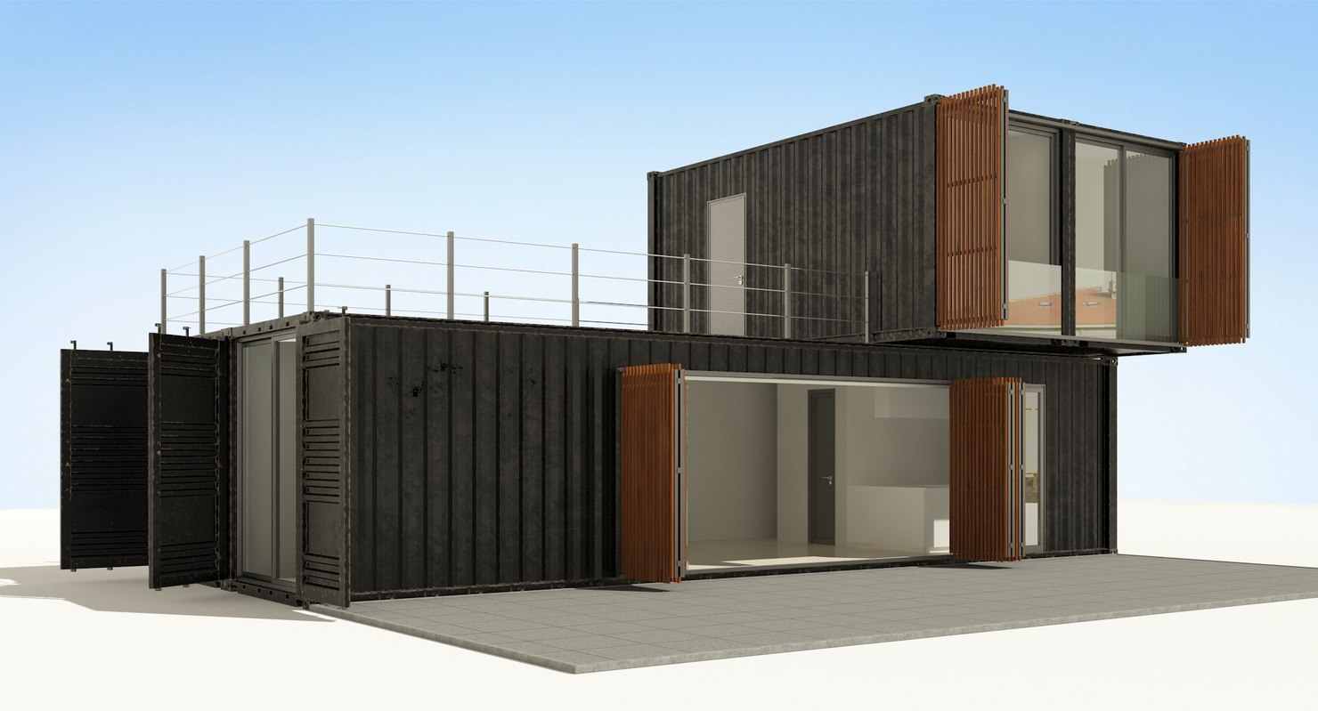 Container house 3D model TurboSquid 1286797