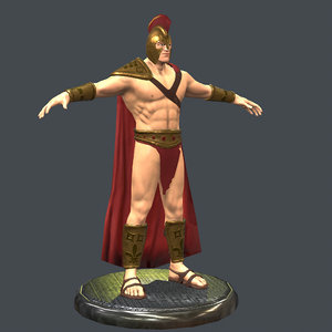 human male gladiator 3D model