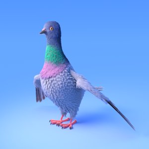 pigeon feather 3D