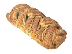 photorealistic scanned spinach strudel 3D model