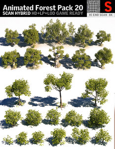 forest pack 20 tree 3D model
