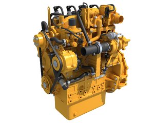 industrial diesel engine 3D model