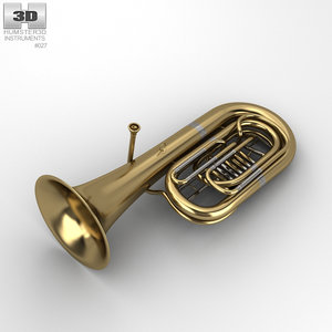 tuba music instrument 3D model