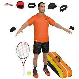 3D tennis player