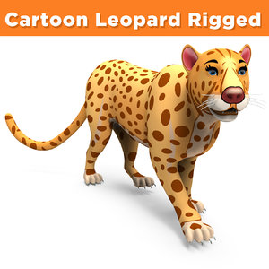 3D leopard rigged model