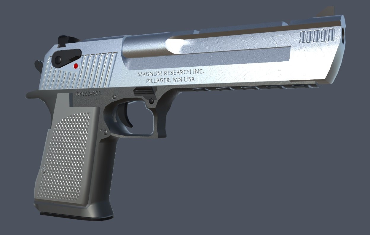 Unity pbr gun 3D TurboSquid 1287282