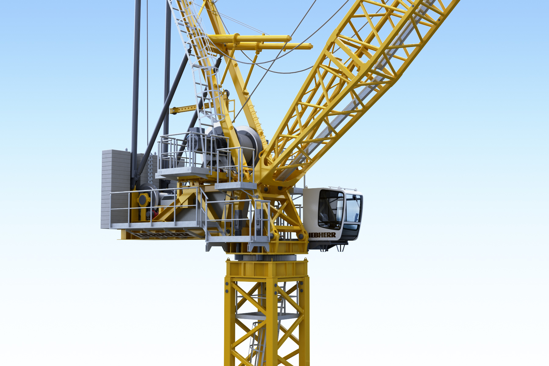 3d Tower Crane Liebherr 710 Turbosquid 1287341