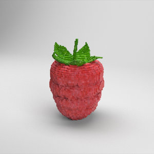 voxel raspberry 3D model