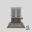 cartoon buildings - 5 3D model