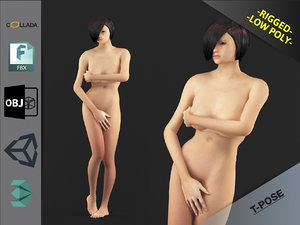 girl naked 3D model